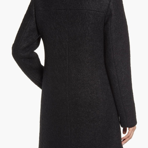 Kenneth Cole New York Double Breasted Bouclé Coat - Dark Ivy Green - Picture 4 of 4